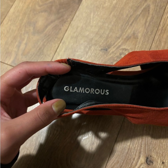 Glamorous burnt orange triangle heel - Picture 3 of 4